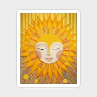 Sun Flower Yellow Boho Magnet