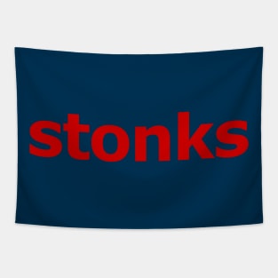 stonks red Tapestry