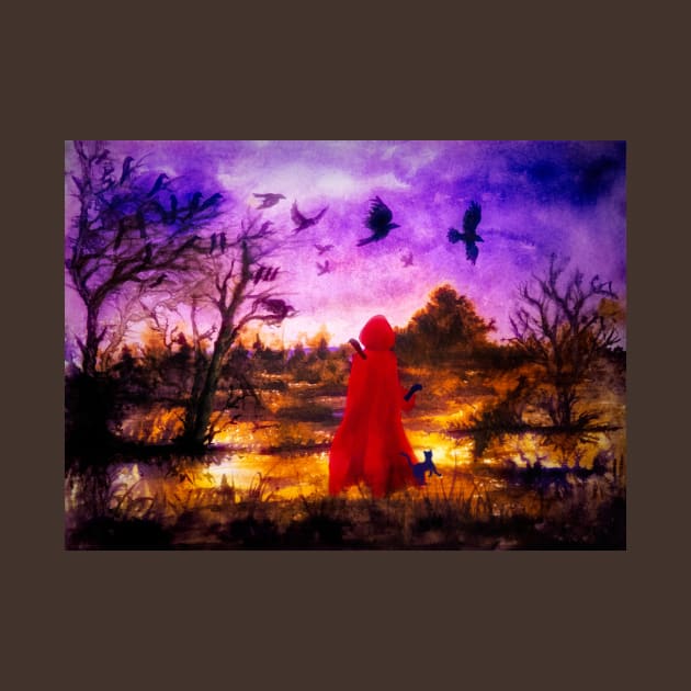 Red witch on the swamp by ArtDreamStudio