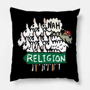 Anti Religion Atheist Sheep Pillow