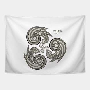 Ethnic symbol of triple spiral Tapestry