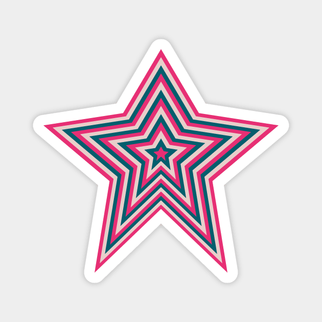 Retro Star Magnet by n23tees