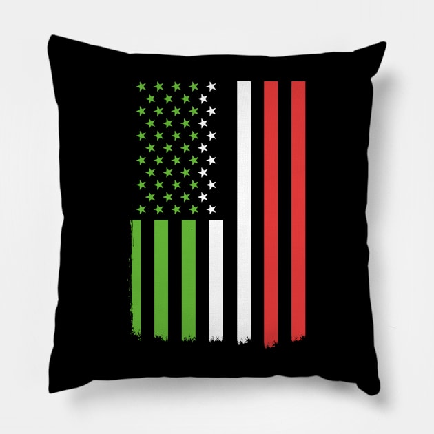 Italian American Flag Proud Italy Family Mom Gift Pillow by amango