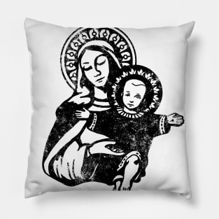 Mary The Madonna With Baby Jesus Pillow