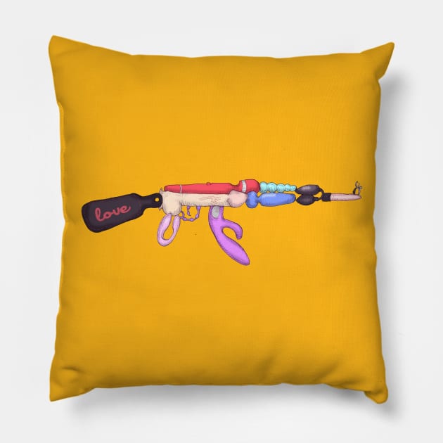 Love Gun Pillow by LVBart