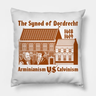 Reformed christian art. Dort synod of 1618. Arminians vs. Calvinists. Pillow