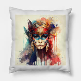 Powerful Warrior Woman #6 Pillow