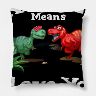 Rawr Means I Love You In Dinosaur, I Love You Design Pillow