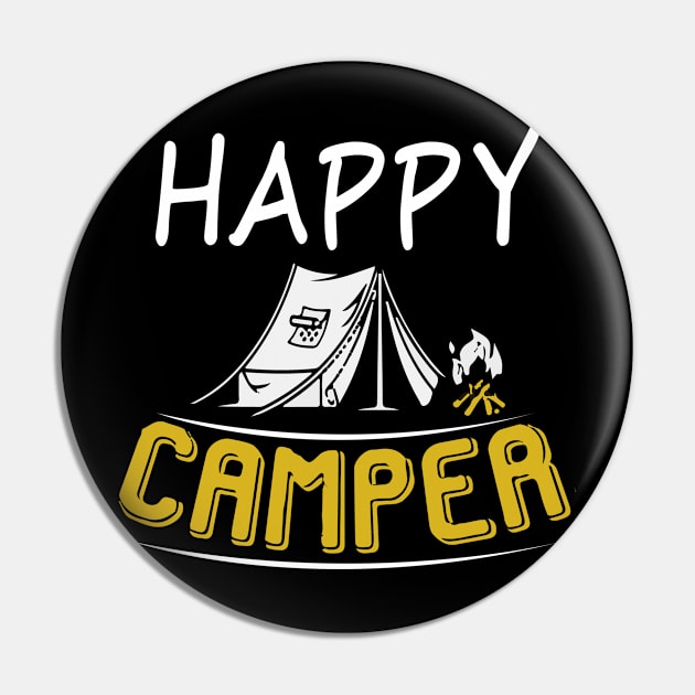 Happy Camper T-Shirt Camping T-Shirt Gifts for Men Women Pin by OwensAdelisass