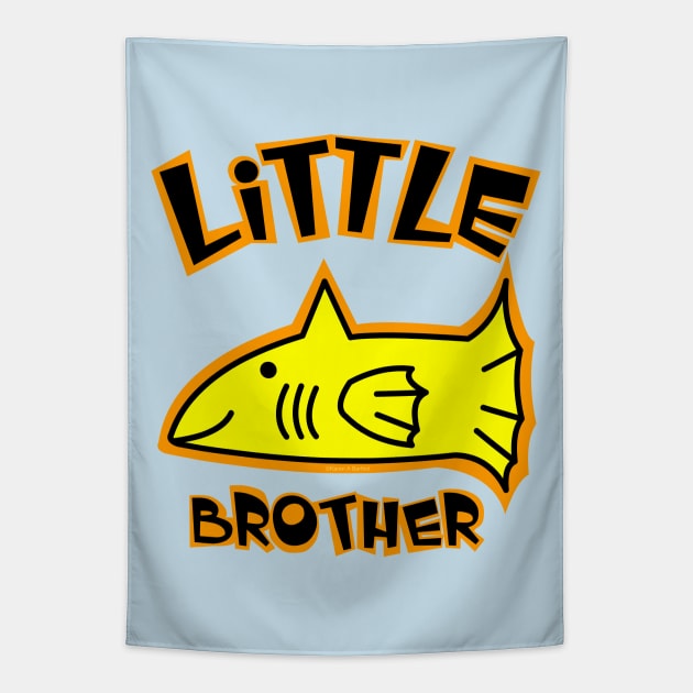 Little Brother Yellow Fish Tapestry by Barthol Graphics