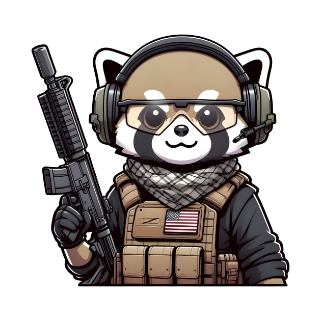 Tactical Tanuki by Rawlifegraphic