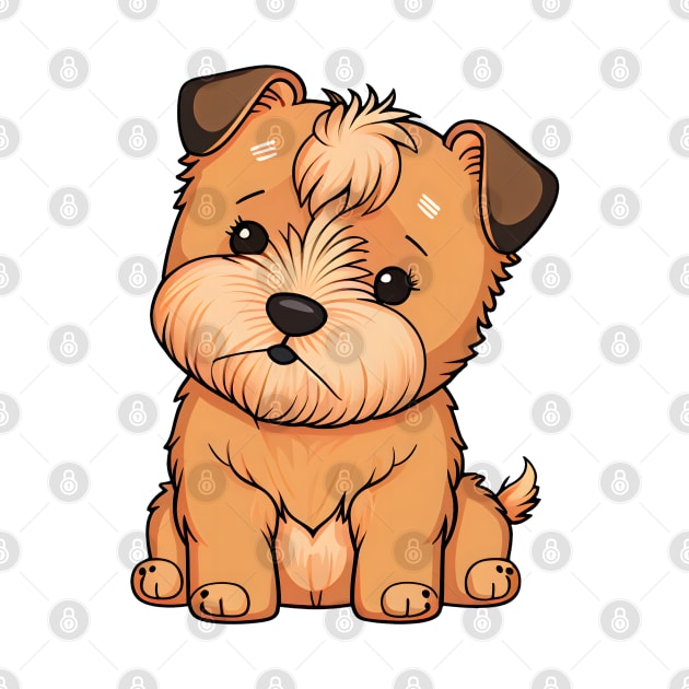 Cute Kawaii Airedale Terrier Puppy by designs4days