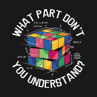 Cube Magic with Math Equations Retro Nerdy Rubik Gift For Cuber T-Shirt