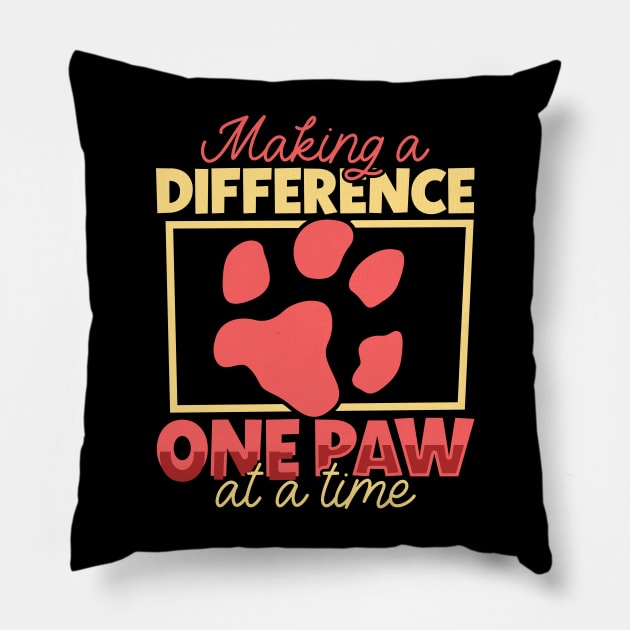 Animal protection - Animal shelter worker Pillow by Modern Medieval Design