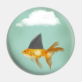 Goldfish Under a Cloud with a Shark Fin Pin