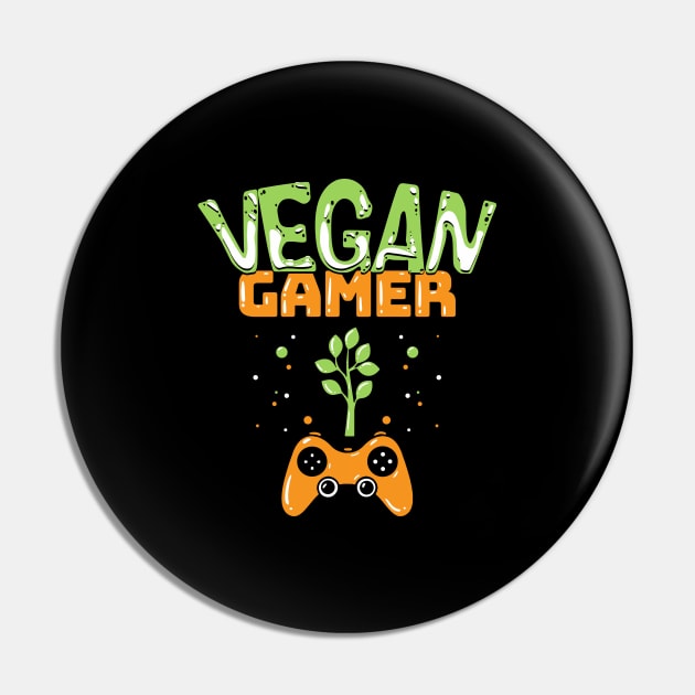 Vegan Gamer Pin by maxdax