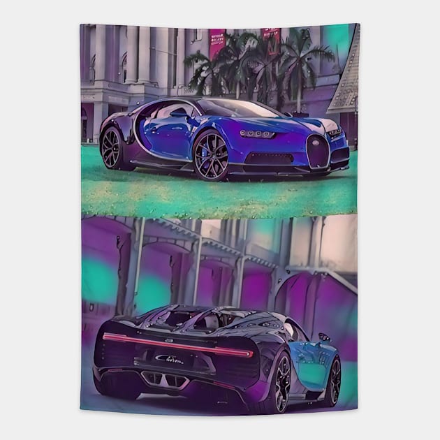 Bugatti Chiron Tapestry by d1a2n3i4l5