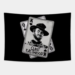 Retro Clint Eastwood Card Style Tapestry