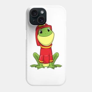 Frog as Firefighter with Helmet Phone Case