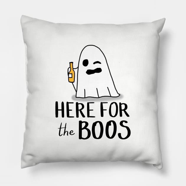 Here For The Boos/booze Pillow by Arpi Design Studio