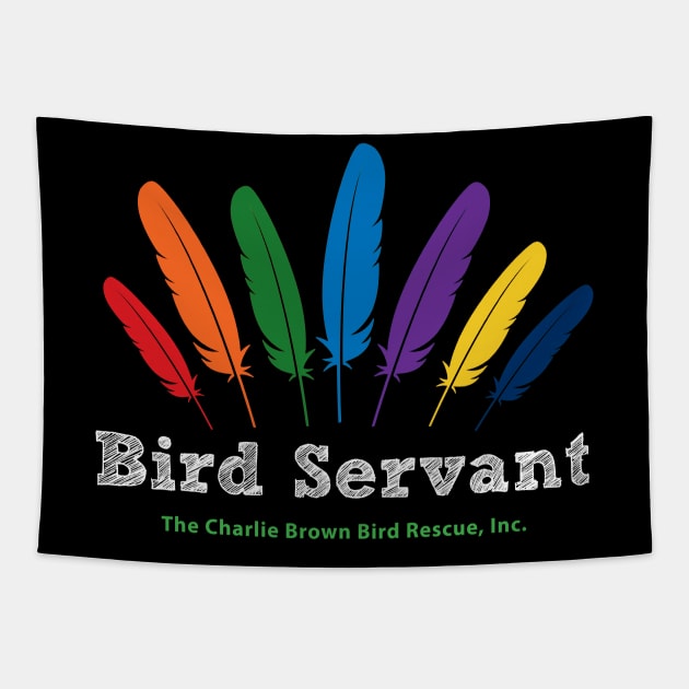 CB bird servant - white type Tapestry by Just Winging It Designs