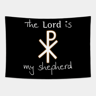 The Lord is my Shepherd Christogram (Chi Rho) Tapestry