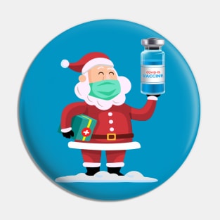 Shanta Claus with COVID 19 VACCINE Pin