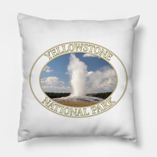Old Faithful Geyser at Yellowstone National Park in Wyoming Pillow