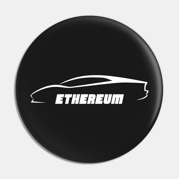 Ethereum Lambo Black Shirt Pin by mangobanana