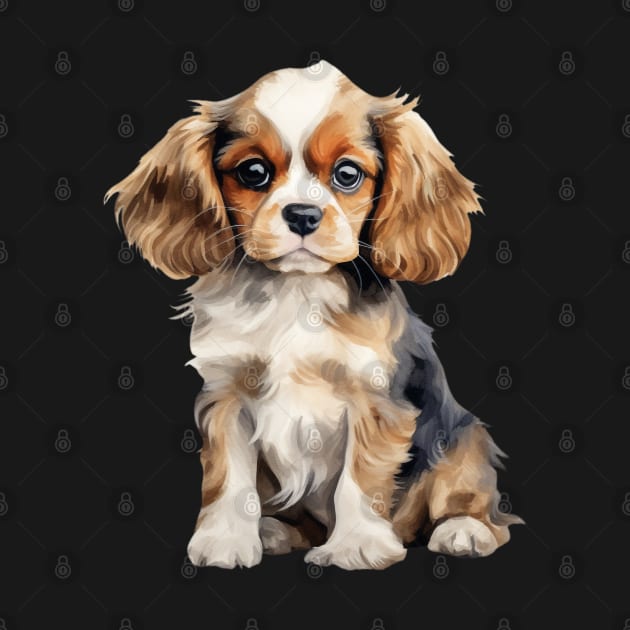 Puppy Cavariel King Charles Spaniel by DavidBriotArt