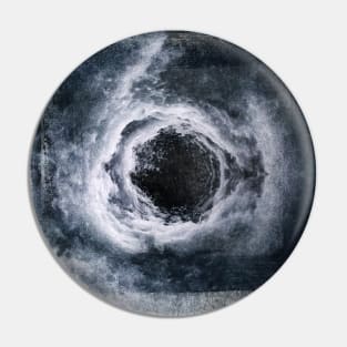 Cool Black Hole, Stormy Ocean Art Gift Pin