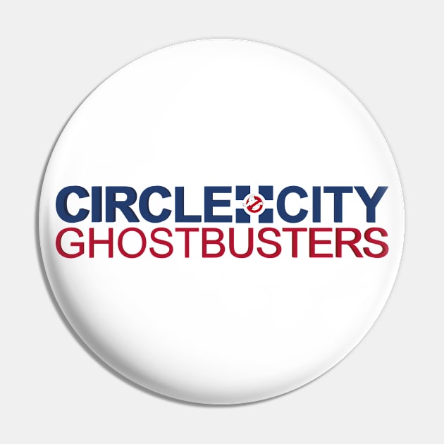 Circle City Ghostbusters Wordmark (Light Shirts) Pin by Circle City Ghostbusters