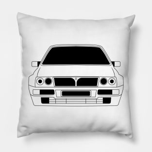 Lancia Delta Integrale Black Outline Pillow