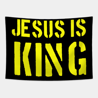 Jesus Is King - Christian Faith Tapestry