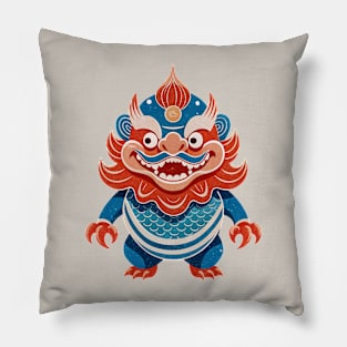 Japanese oni demon, traditional Pillow