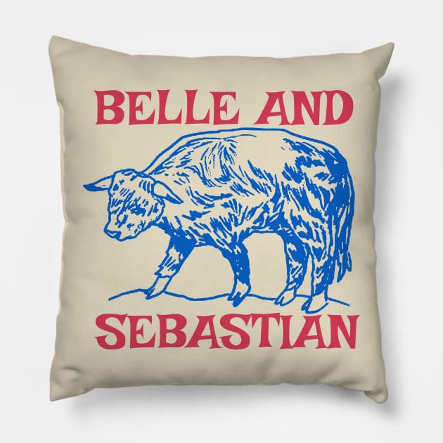 Belle and Sebastian Vintage Art Pillow by Moderate Rock