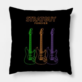 Stratguy Forever S-Style Guitar Outline Pillow