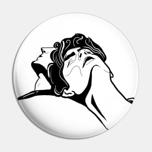 Call me by your name, Elio and Oliver movie poster (Only black line) Pin
