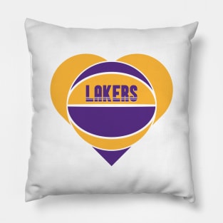 Heart Shaped Los Angeles Lakers Basketball Pillow