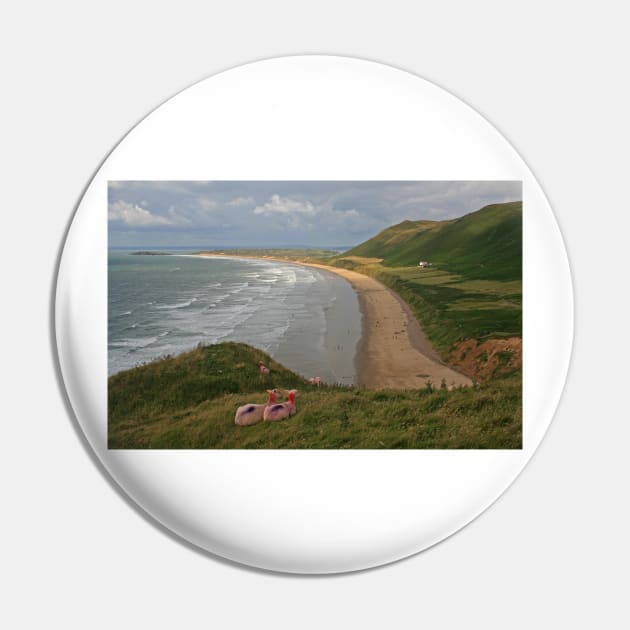 Gower Peninsula, Rhossili Bay Pin by RedHillDigital