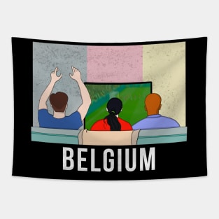 Belgium Fans Tapestry