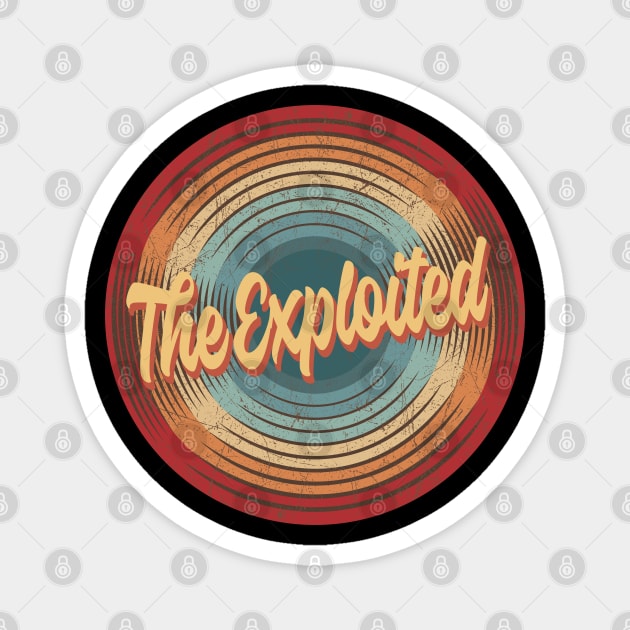 The Exploited Vintage Circle Magnet by musiconspiracy