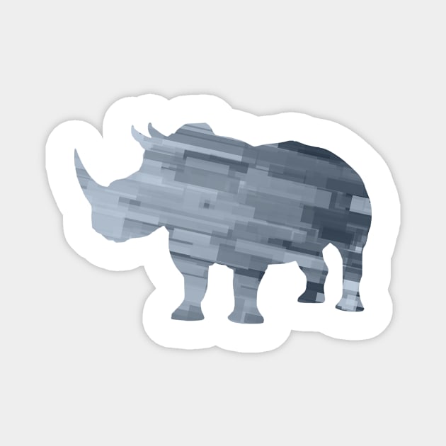 Rhinoceros Magnet by DigitalShards