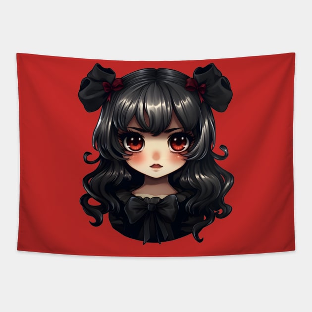 Gothic lolita anime Tapestry by beangeerie