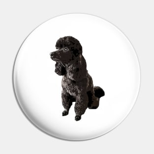 Poodle Mini Toy Black Beauty Pin