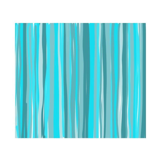 Teal Stripes: Vertical by DanielleGensler