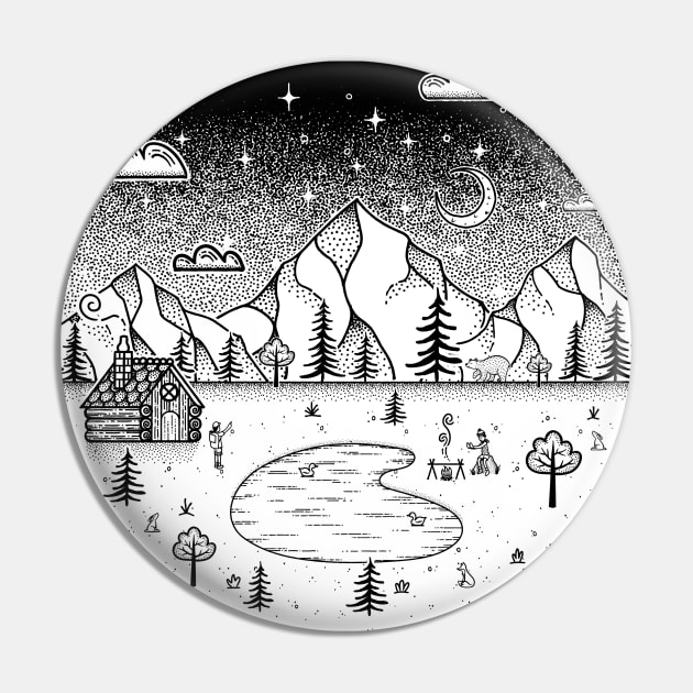 Pacific Northwest Under The Stars Pin by happysquatch