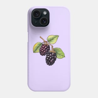 Double Blackberry Illustration Phone Case