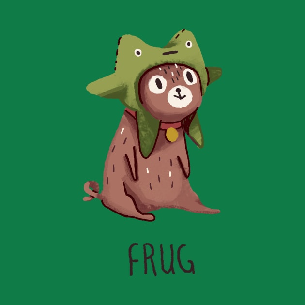 Pug in a frog costume.. Frug. by Qakie