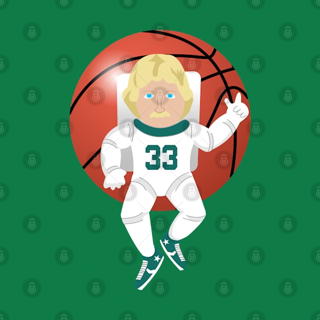 Bird Astronaut Basketball Celtics 33 by cecatto1994